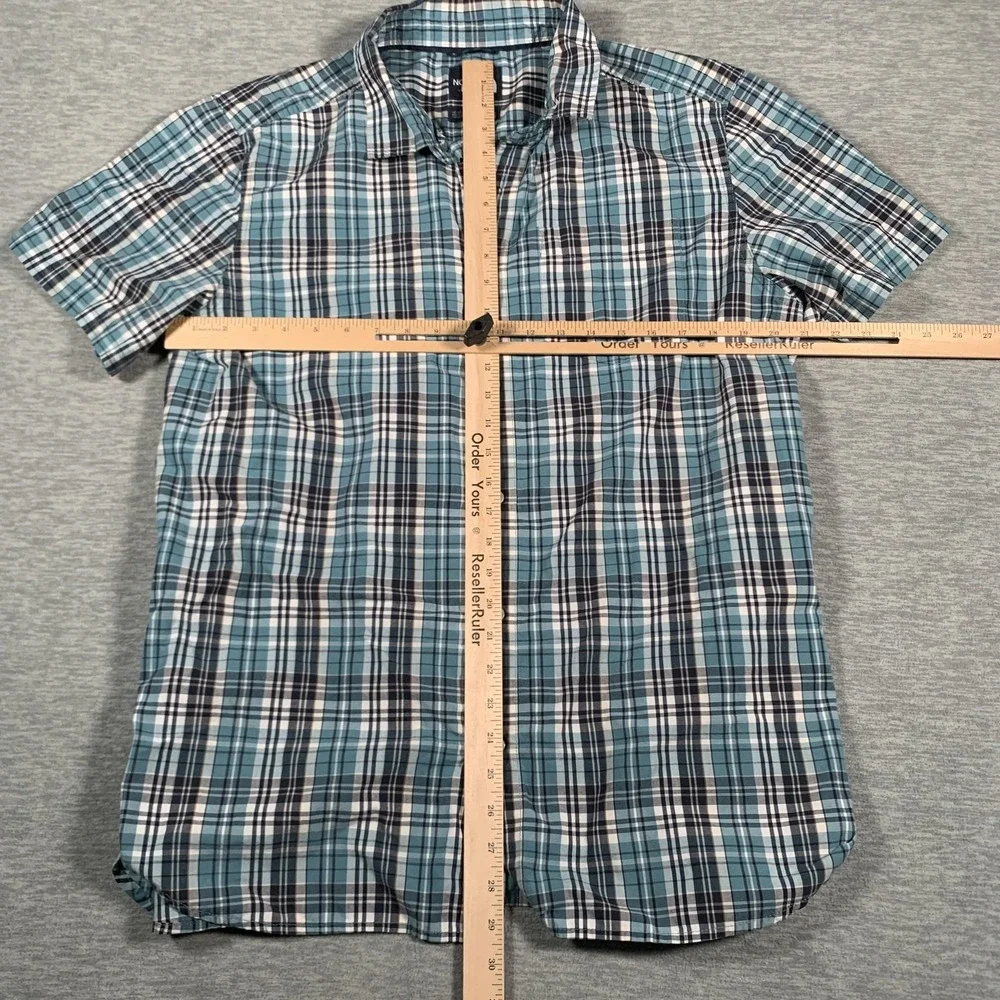 North Face Shirt Mens Extra Large Plaid Short Sleeve Button Up Outdoor Hiking‎